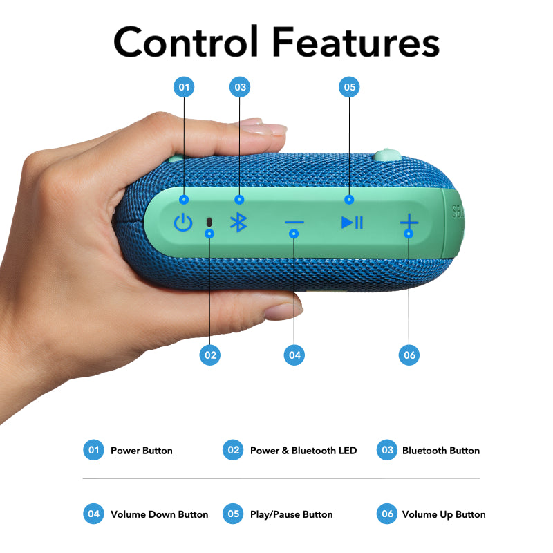 Soundcore Select 4 Go, 5W Crystal Clear Sound, Bluetooth Speaker, IPX67 Waterproof, 20H Playtime